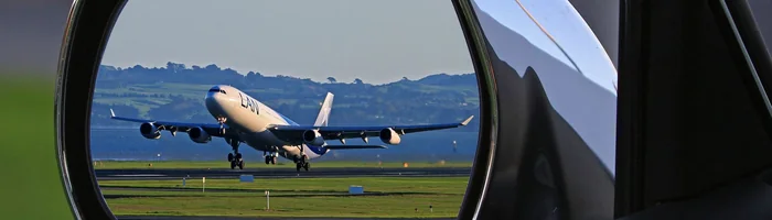 Airplane on the airport tarmac